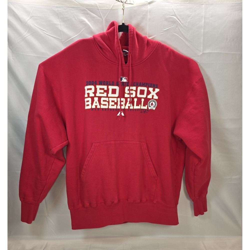 Vintage Red 2004 Boston Red Sox Sweatshirt Hoodie Size XL MLB Thick & Heavy